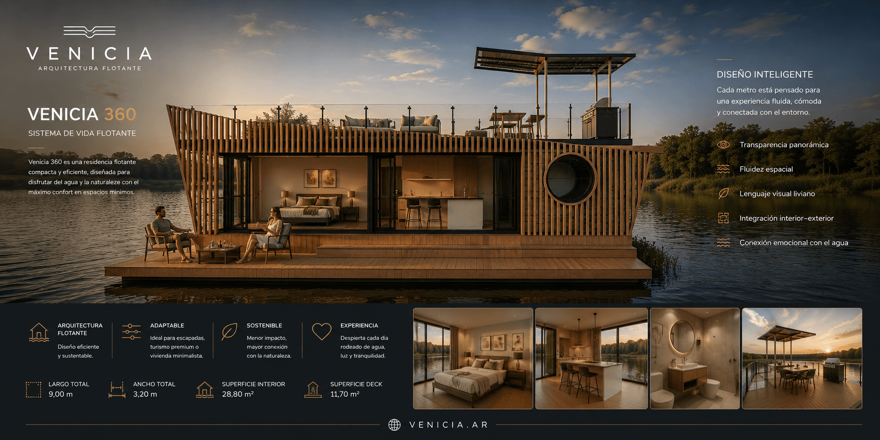 Venicia 360 — deck con personas
