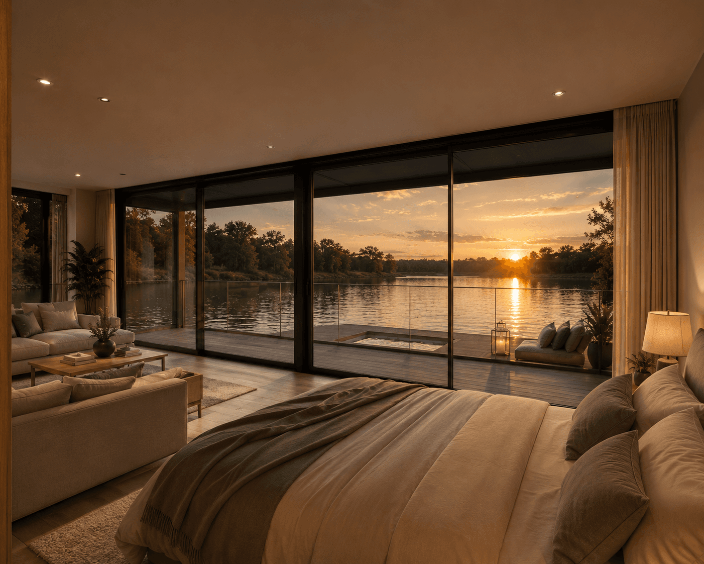 Venicia 480 — dormitorio al atardecer
